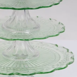 Cake Stand Vintage Green Set (3pcs)