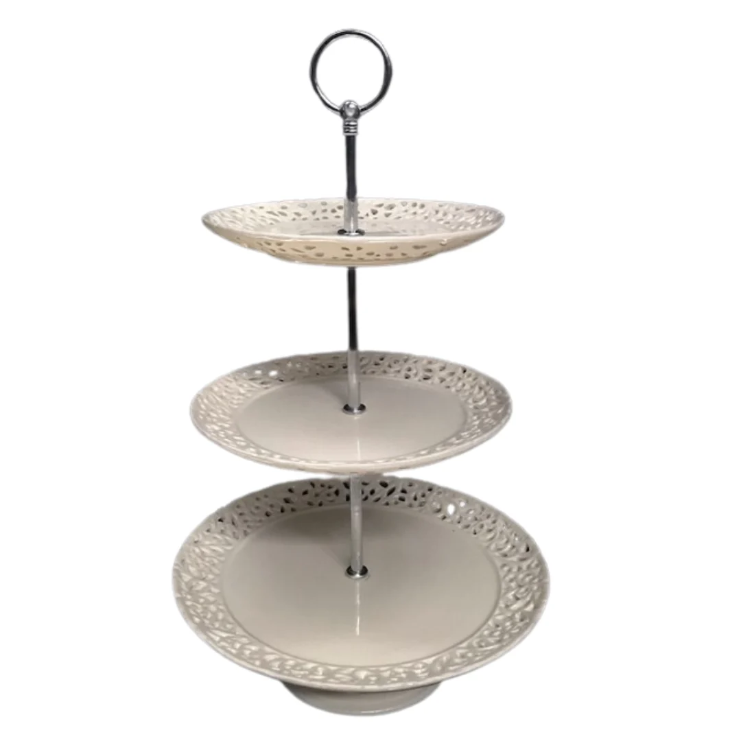 Cake Stand Vintage Patterned 3 Tier