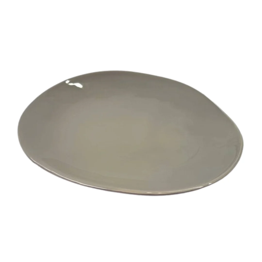 Irregular Dinner Plate Grey 27cm
