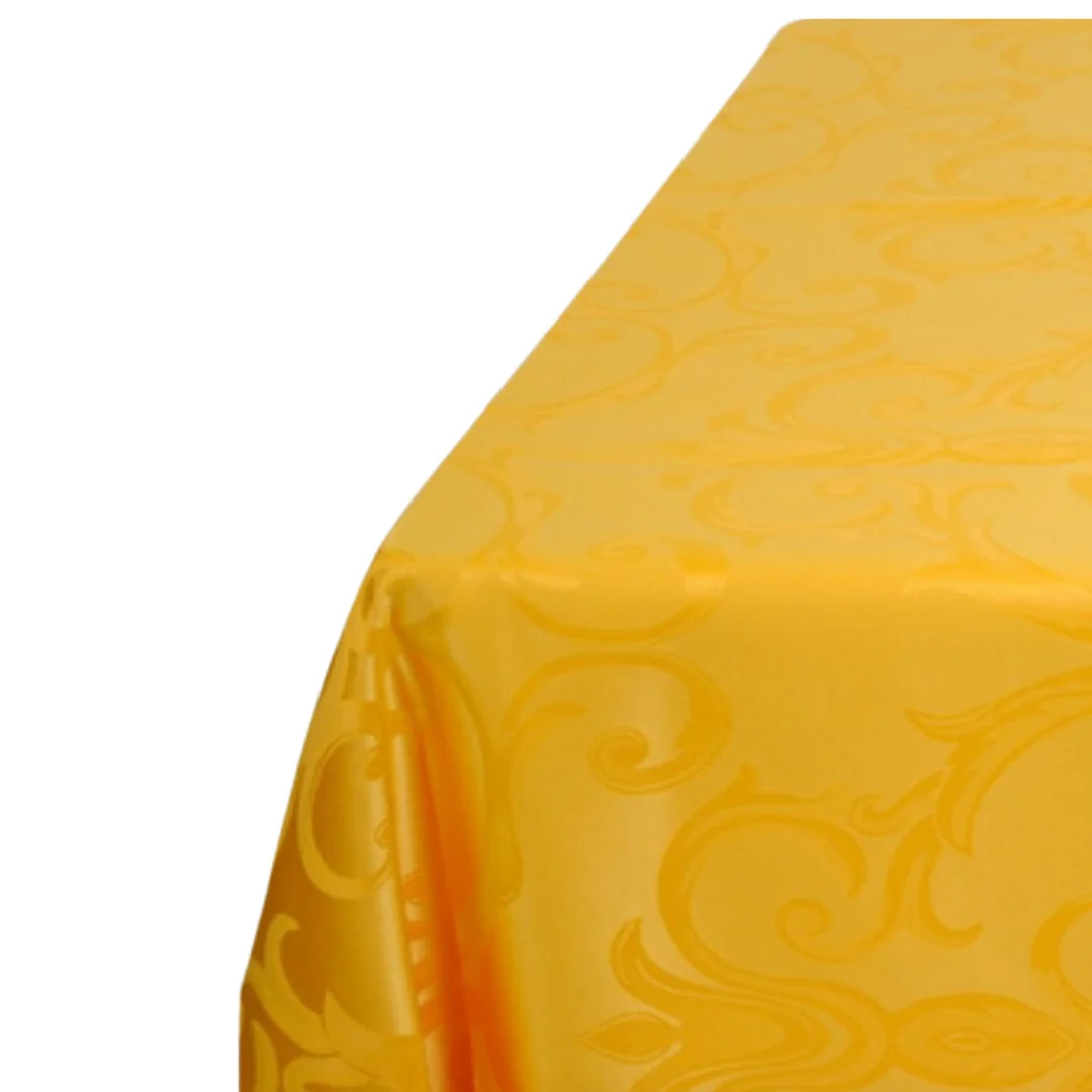 Linen Square Yellow Fleur de Lis 90/2.3m