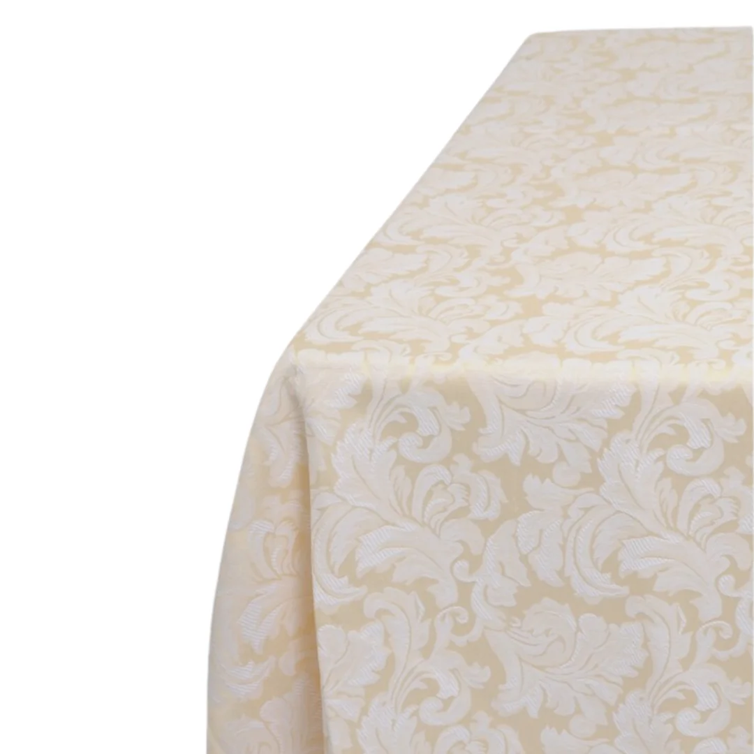 Linen Square Golden Yellow Brocade 90/2.3m