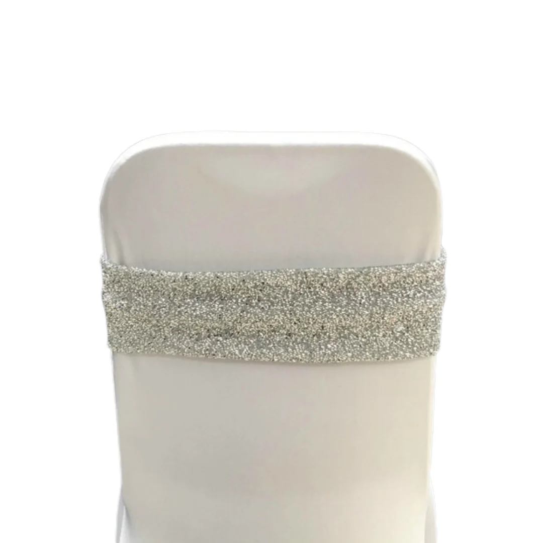 Lycra Band Sparkly Silver