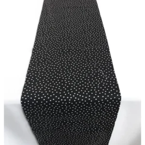 Table Runner Black And White Polkdot