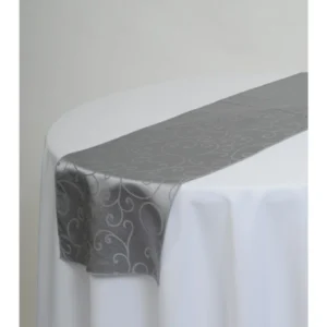 Table Runner Grey Swirl
