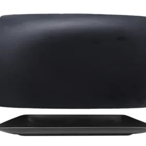 Black Flat Platter 19x33cm