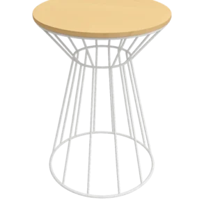 Wooden Top Standing Bird Cage Bar Leaner - White