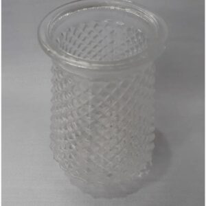 Crystal Look Hurricane Vase w/Rope Handle