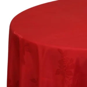 Linen Round Red Damask 3.3m