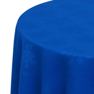 Linen Round Royal Blue Damask 3.3m