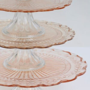 Cake Stand Vintage Pink Set (3pcs)
