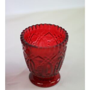 Tealight Glass Vintage Red - LARGE