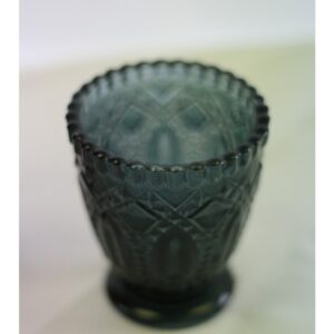 Tealight Glass Vintage Black - LARGE